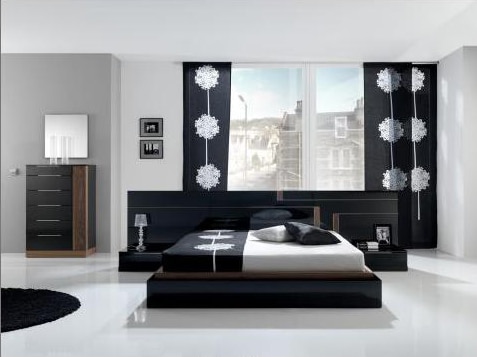 decorar quarto 2012 preto branco Tendências decoração quartos 2012