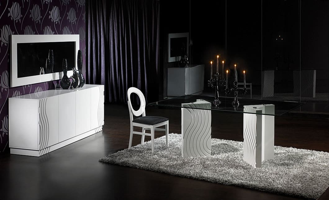 sala jantar preto branco tendencias Sala de jantar em preto e branco