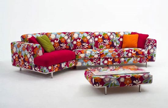 sofa-estampado sofa estampado Decoração de Salas Sofás