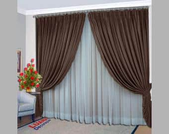 tecido cortinas rustico 1 Tecidos cortina decoração ambiente rústico